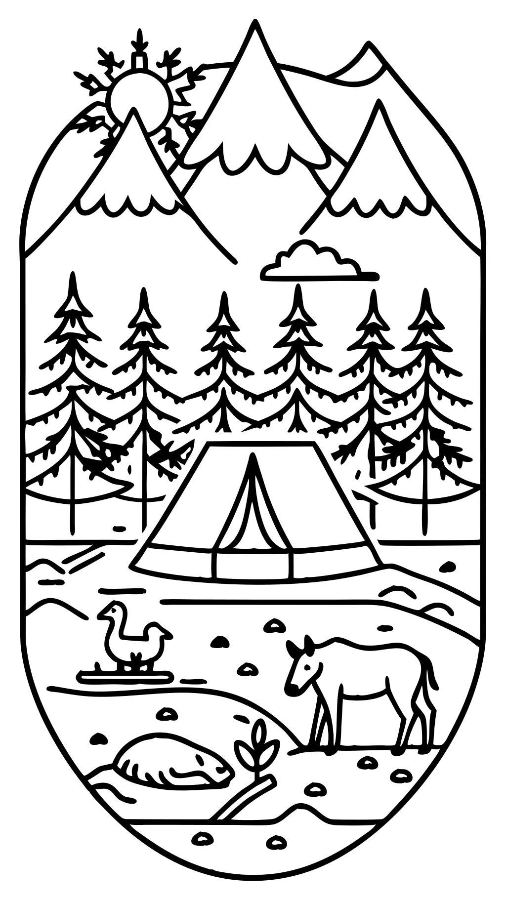 coloring pages camping